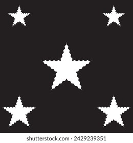 Star icon collection. Star vector icons set with shadow.
