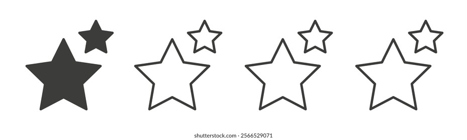 Star icon collection for website design, app, UI design.