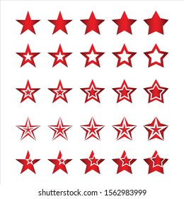 Star icon, Star color vector logo collection.