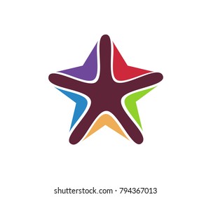 Star icon. colored star icon. trendy star design template