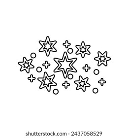 star icon, star composition, on a white background, vector illustration