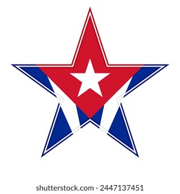 star icon of cuba flag. vector illustration isolated on white background