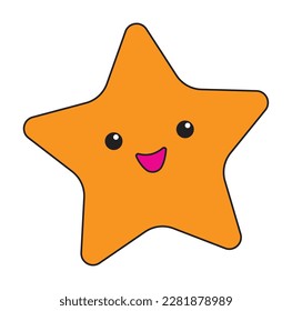 icono de estrella lindo y adorable