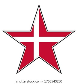 star icon with denmark flag