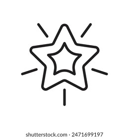 Ilustración aislada de Plantilla de diseño de icono de estrella