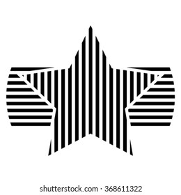 Star Icon Design Vector  . Abstract Geometry Element. 