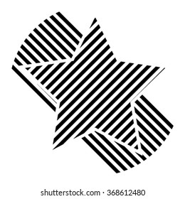 Star Icon Design Vector  . Abstract Geometry Element. 