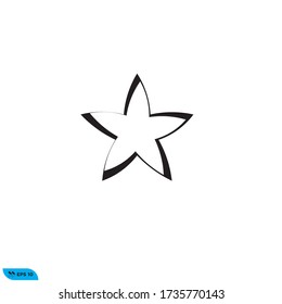 Plantilla de ilustración vectorial de diseño de icono de estrella