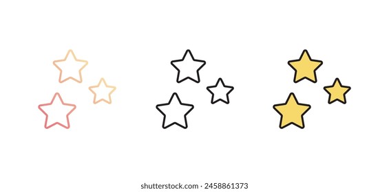 Sternsymbol-Design mit weißem Hintergrund Stock-Illustration