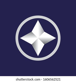 star icon design.silver colour vector