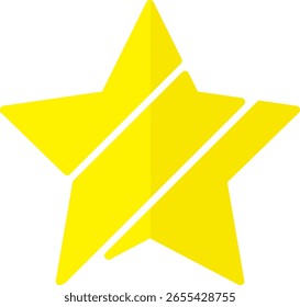 Star Icon with Diagonal Lines Design