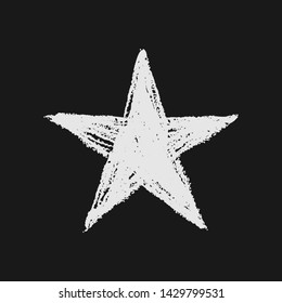 Star icon doodle. Hand drawn sketch. Grunge handmade illustration.