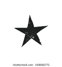 Star icon doodle. Hand drawn sketch. Grunge handmade illustration.