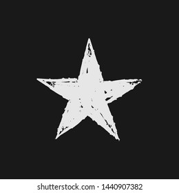 Star icon doodle. Hand drawn sketch. Grunge handmade illustration.
