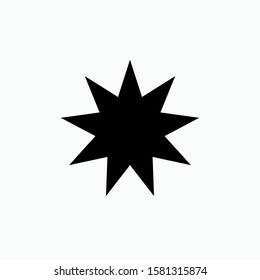 Star Icon. Explode Symbol for Design, Presentation, Website or Apps Elements - Vector.  Logo Template.