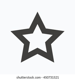 Star icon. Favorite or best sign. Web ranking symbol. Gray flat web icon on white background. Vector