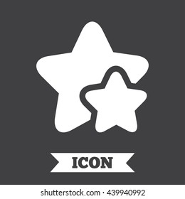 Star icon. Favorite sign. Best rated symbol. Graphic design element. Flat stars symbol on dark background. Vector