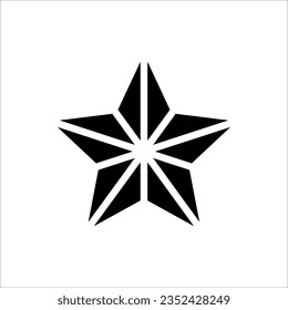Sternsymbol. Lieblingssymbol, Vektorgrafik einzeln auf weißem Hintergrund