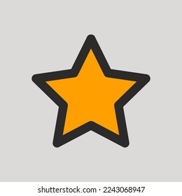 Star icon in filled line style about user interface, use for website mobile app presentation