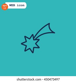   Star Icon Flat.  
