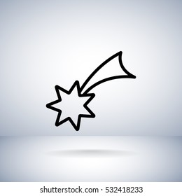   Star Icon Flat.  