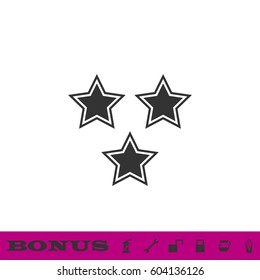 Star icon flat. Black pictogram on white background. Vector illustration symbol and bonus button
