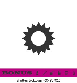 Star icon flat. Black pictogram on white background. Vector illustration symbol and bonus button