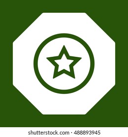 Star   icon. Flat design.