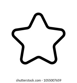 Star icon in flat design. black star icon on white background. Vector illustration.
