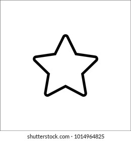 Icono de estrella en diseño plano. Icono de estrella gris sobre fondo blanco. Ilustración vectorial.