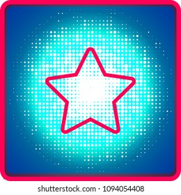 Star icon in flat design. Gray star icon on white background. Vector illustration.