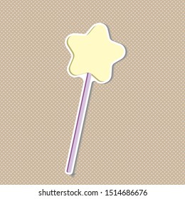 Star icon in flat design.  star icon on background. Vector illustration.