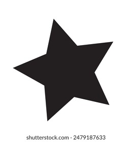 Star icon in flat design. Star icon on white background. Vector illustration.