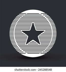 Star icon. Flat design style. Made vector illustration