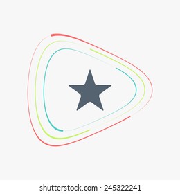 Star icon. Flat design style. Made vector illustration