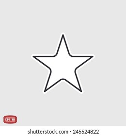Star icon. Flat design style. Made vector illustration