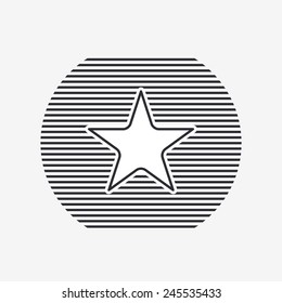 Star icon. Flat design style. Made vector illustration