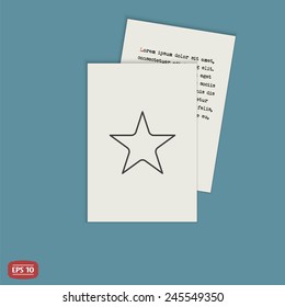 Star icon. Flat design style. Made vector illustration