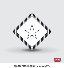Star icon. Flat design style. Made vector illustration