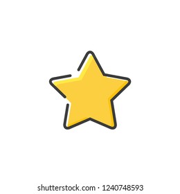 Star icon in a flat design. Vector illustration