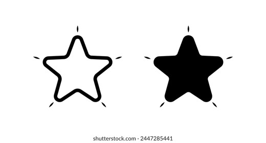 Star icon. flat illustration of rewind vector icon for web