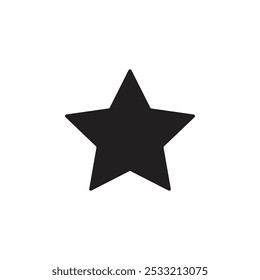 Star icon Flat line illustration