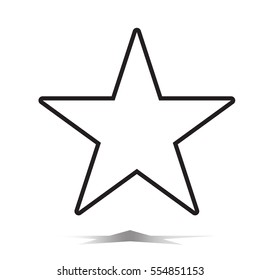 star icon flat, star icon on white background. star sign.