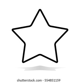 star icon flat, star icon on white background. star sign.