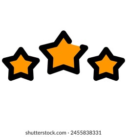 Sternsymbol im flachen Umrissstil