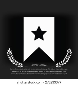 star icon, Flat pictograph icon
