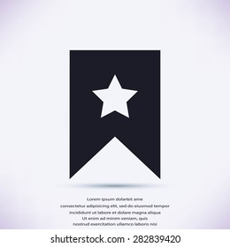 star icon, Flat pictograph icon