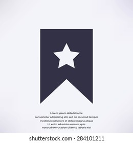 star icon, Flat pictograph icon