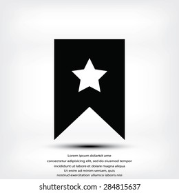 star icon, Flat pictograph icon