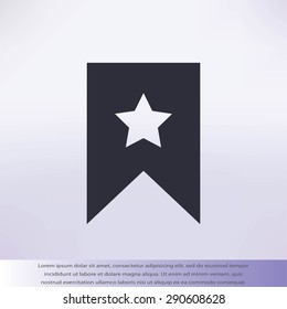 star icon, Flat pictograph icon